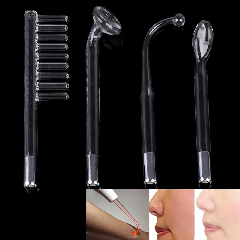 High Frequency Facial Machine Electrode Wand Electrotherapy Glass Tube Acne Spot Wrinkles Remover Beauty Therapy 4 Styles facial acne wand electrotherapy skin care tool