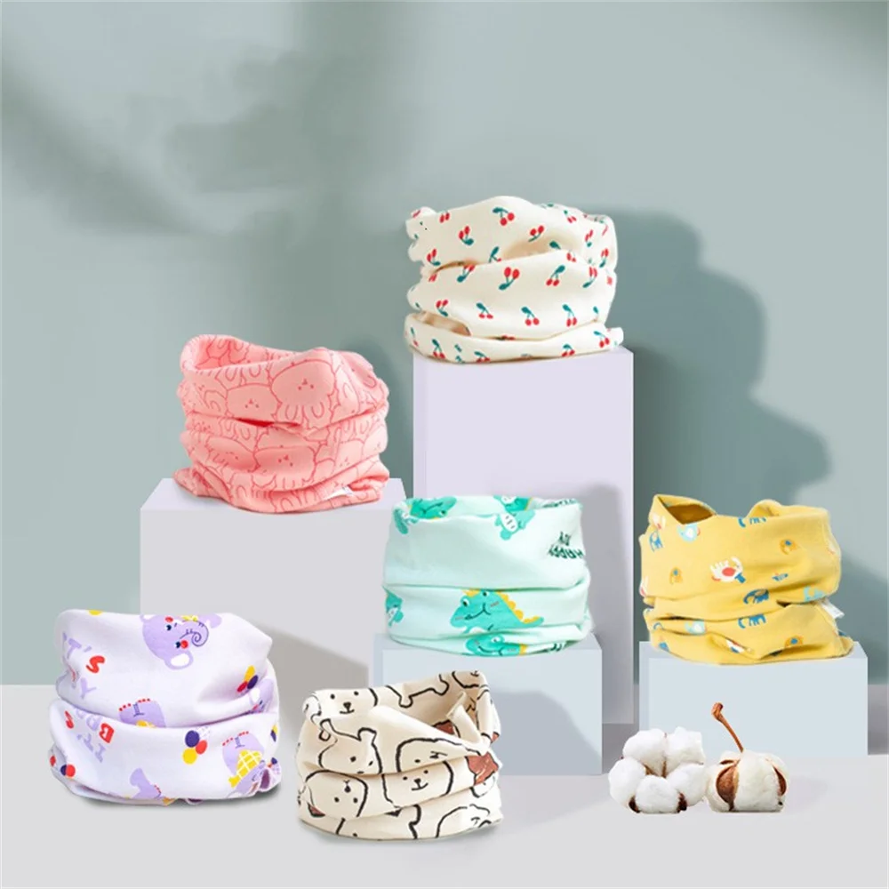 New Spring Autumn Children Scarf Fashion Kids Child Cotton Scarf Boys Girls O Ring Children Collar Child Neck