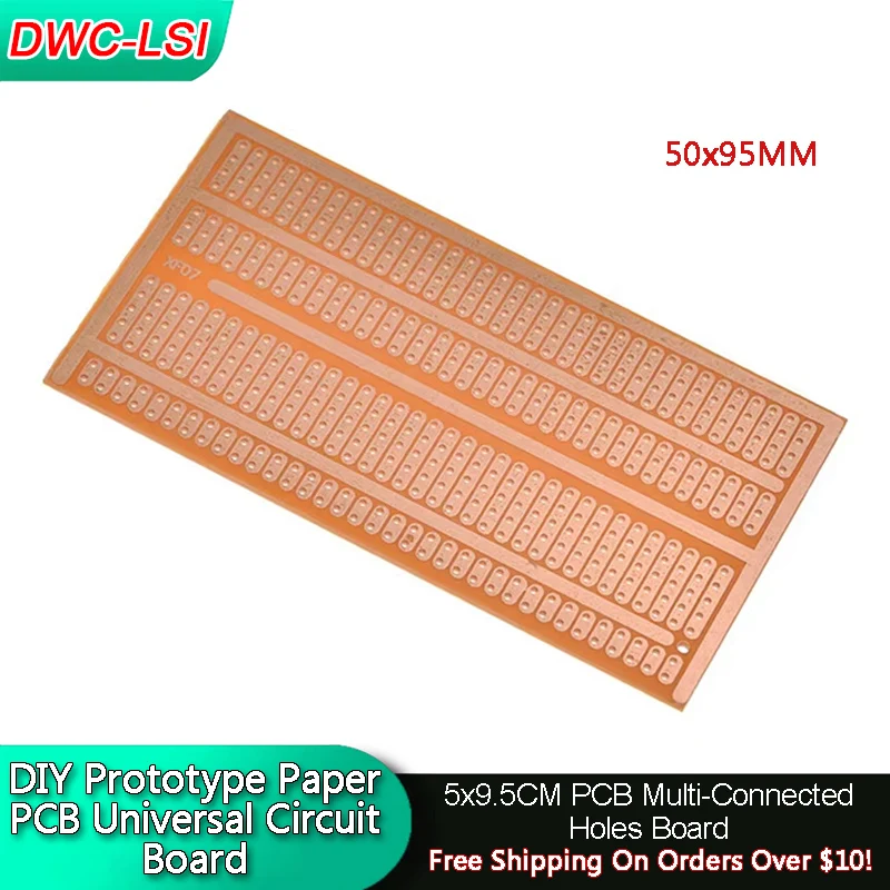 5/10PCS 50x95MM 5*9.5CM DIY Prototype Paper PCB Universal Experiment Matrix Circuit Board 2-3-4-5 Connected Holes 5x9.5CM