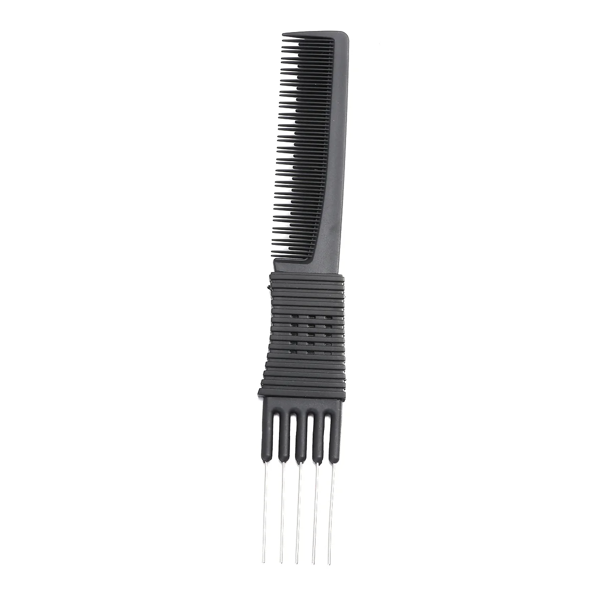 

Black Carbon Fiber Anti-Static Steel Wire Clip Comb Rat-Tail Comb Hair Tool