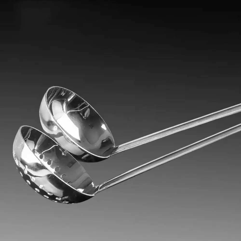 Description Picture 6 of itemKitchen Utensils Hook Long Handle Soup Ladle Rust-proof Thickened Slotted Spoon Stainless Steel Colander Wine