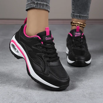 Shoes for Women Sneaker Air Cushion Casual Walking Shoes Wedges Wedges Chunky Hiking Woman Sports Shoes Light Mesh Breathable 1