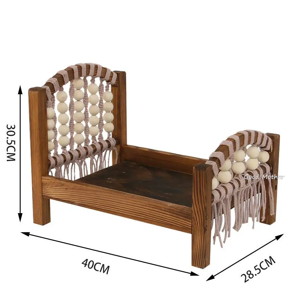 

Euro-american style newborn original photography props 100 days crib white shooting auxiliary solid wood hand-woven props