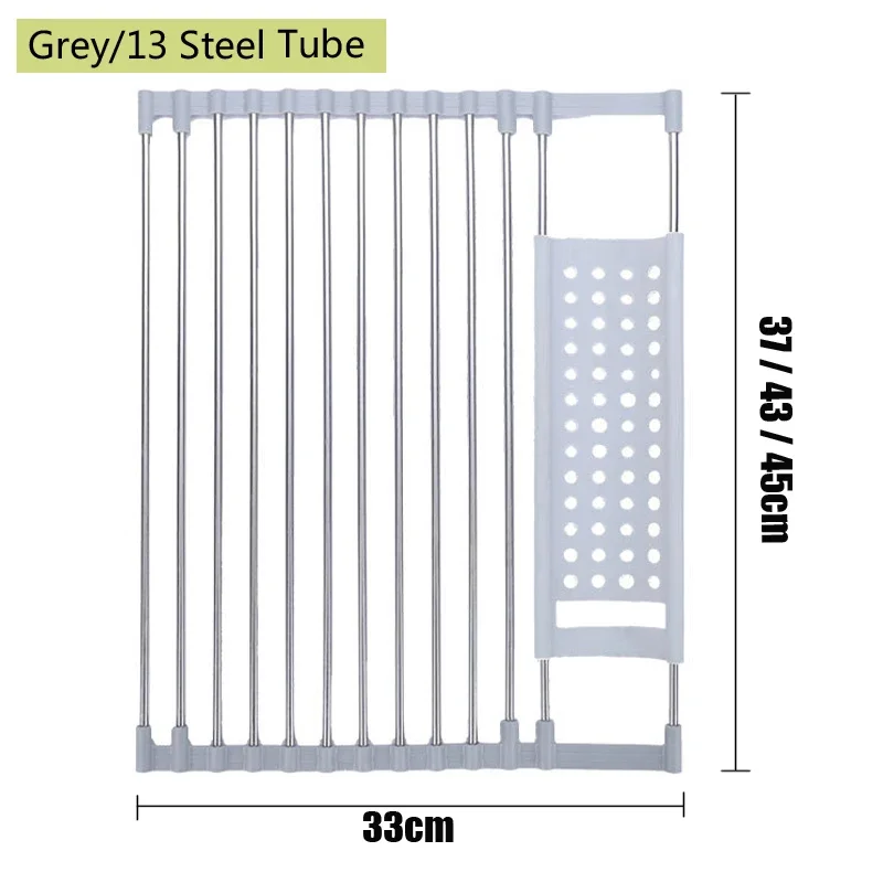 Kitchen Foldable Sink Plate Storage Bowl Holder Stainless Kitchen Dish Drying Rack Shelf Kitchen Accessories Dish Drainer Shelf