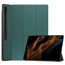 

for Samsung Galaxy Tab S8 Ultra Plus Case Solid Color Magnet Flip Sleeve Tablet Stand Holder Shockproof Shell Protective Cover