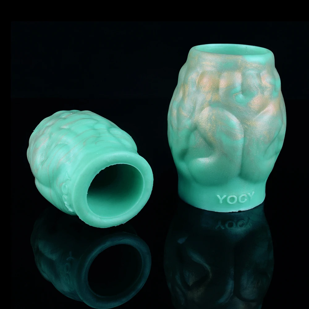 FAAK Soft Silicone Knot for Dildo Phoenix Design Penis Enlargement Ring Anal Sex Stimulate Mixed Color Sex Toys for Men Sheath — view 3