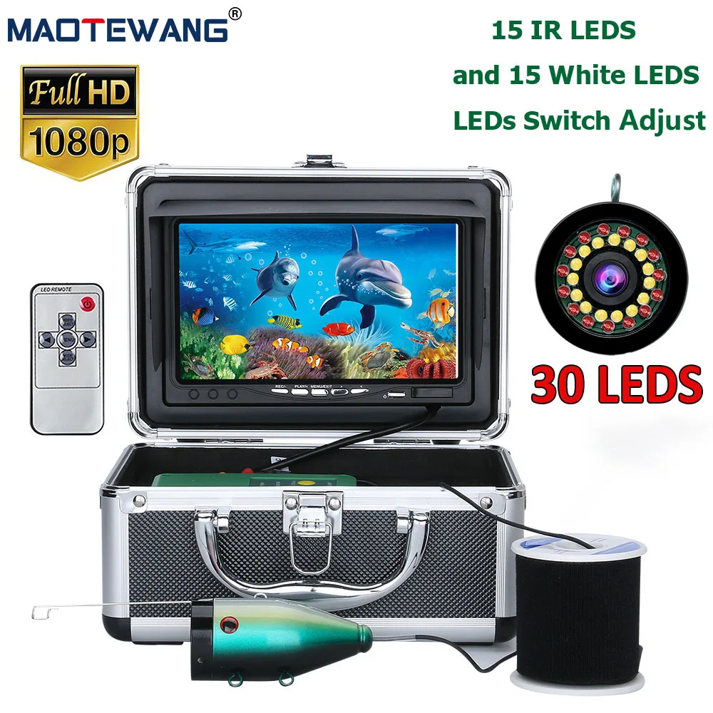 Caméra pêche MAOTEWANG écran 7 pouces HD 1080P 30 LED pour glace mer rivière cadeau homme