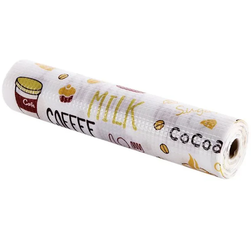 Printed Cabinet Mat Waterproof Kitchen Drawer Mat  Drawer Liners for Kitchen Cabinets Fridge Mats Scalable Contact Paper Shelf