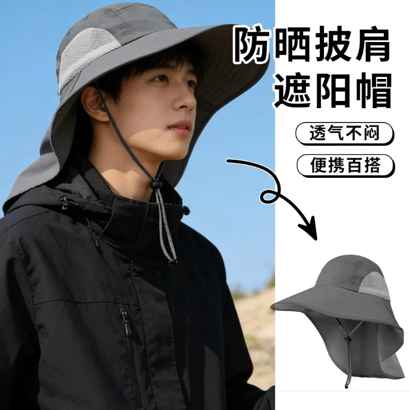 빠른 건조 나일론 야외 낚시 모자 방수 햇빛 가리개 모자 바다 낚시 야외 비 오는 날씨 일상용