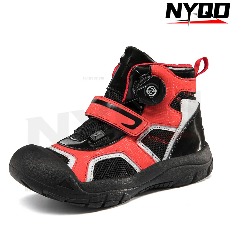 Child cycling shoes road balance bike shoes sliding training bicycle racing flat child motorcycle boots 26-33 size