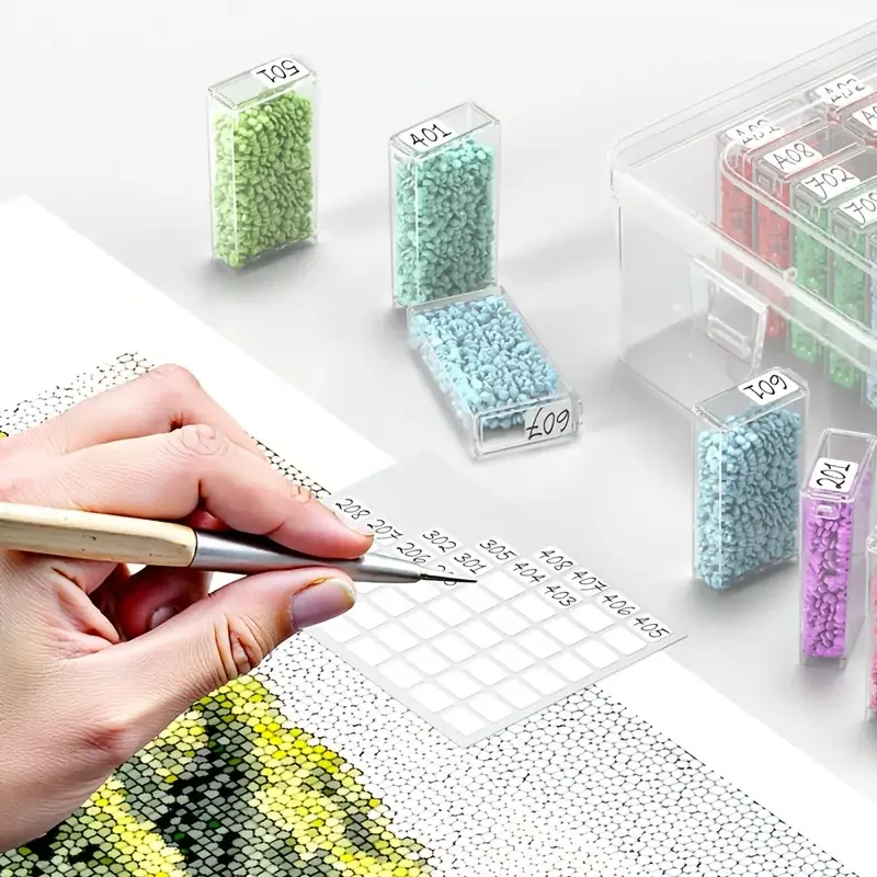 Integrated Small Storage Box Set Diamond Painting Storage Box Diamond Art Handheld Bead Box 96 Grid Painti