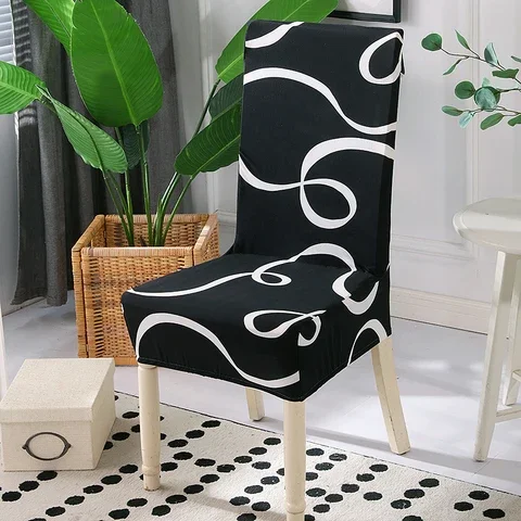 

Flower Print Chair Cover Stretch Universal Size Seat Chair Covers For Kitchen Chair Cushion Wedding Dining Home Decoration