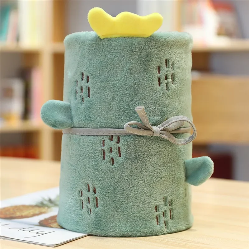Baby Blankets Warm Fleece Thermal Newborn Soft Stroller Sleep Cover Cartoon Beanie Infant Bedding Swaddle Wrap Kids Bath Towel - 5