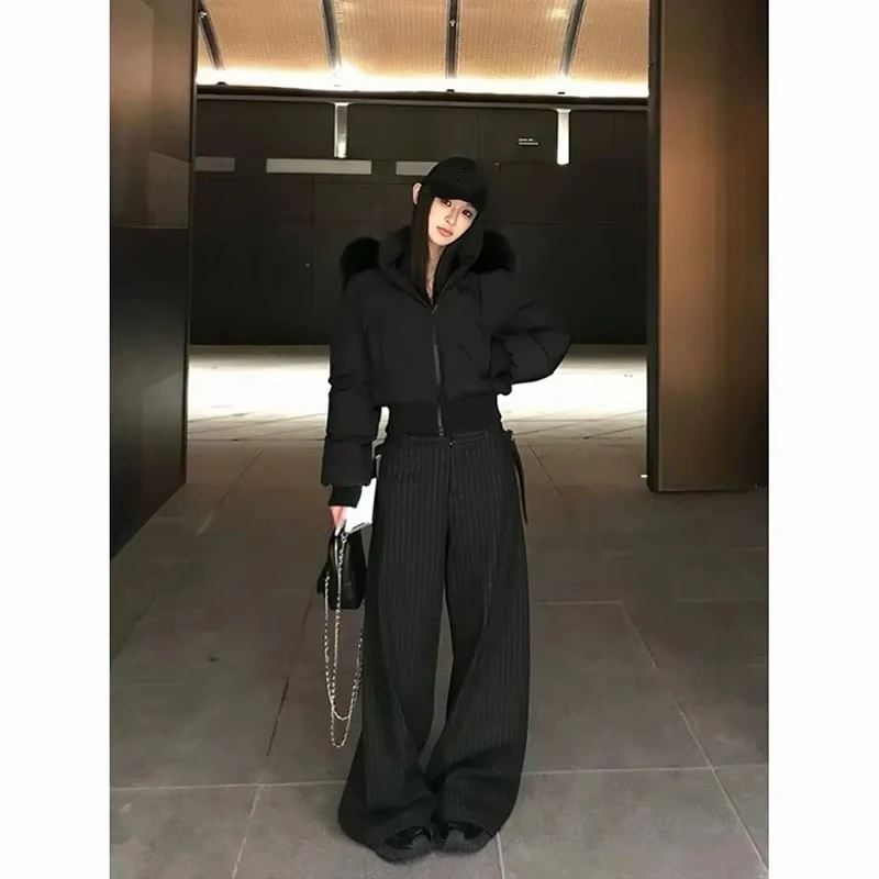 New Ladies Down Cotton-padded Jacket 2025 Lapel Fashion Joker Female Winter Coat Temperament High quality Korean Women Outwear