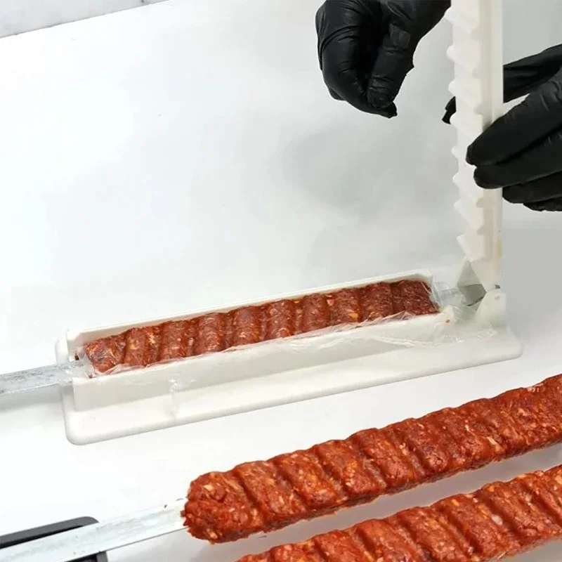 New Kebab Maker Single Row Barbecue Meat Skewers Grill Reusable Convenient Camping Picnic BBQ Accessories Tools Kitchen Gadget barbecue skewers bbq grilling accessories kebab maker
