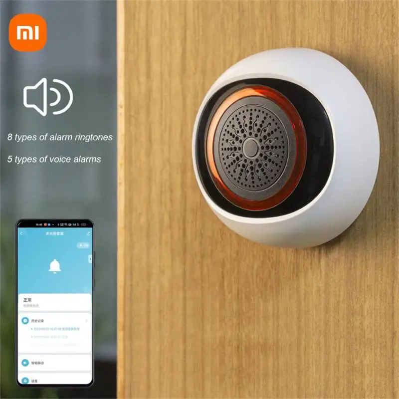 Xiaomi Zigbee 100DB Smart Sound Light Alarm Detector Sensor Battery USB Dual Power Smart Life Control Work With Zigbee Gateway smart sound light siren sensor