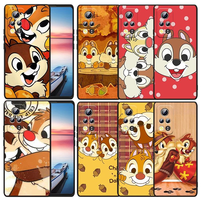 

Disney Cute Chip Dale For Huawei Honor X30 X20 X8 X7 60 50 SE Pro 10X 10i 10 Lite 9A 9C RU 9X 8X 8A Black Phone Case
