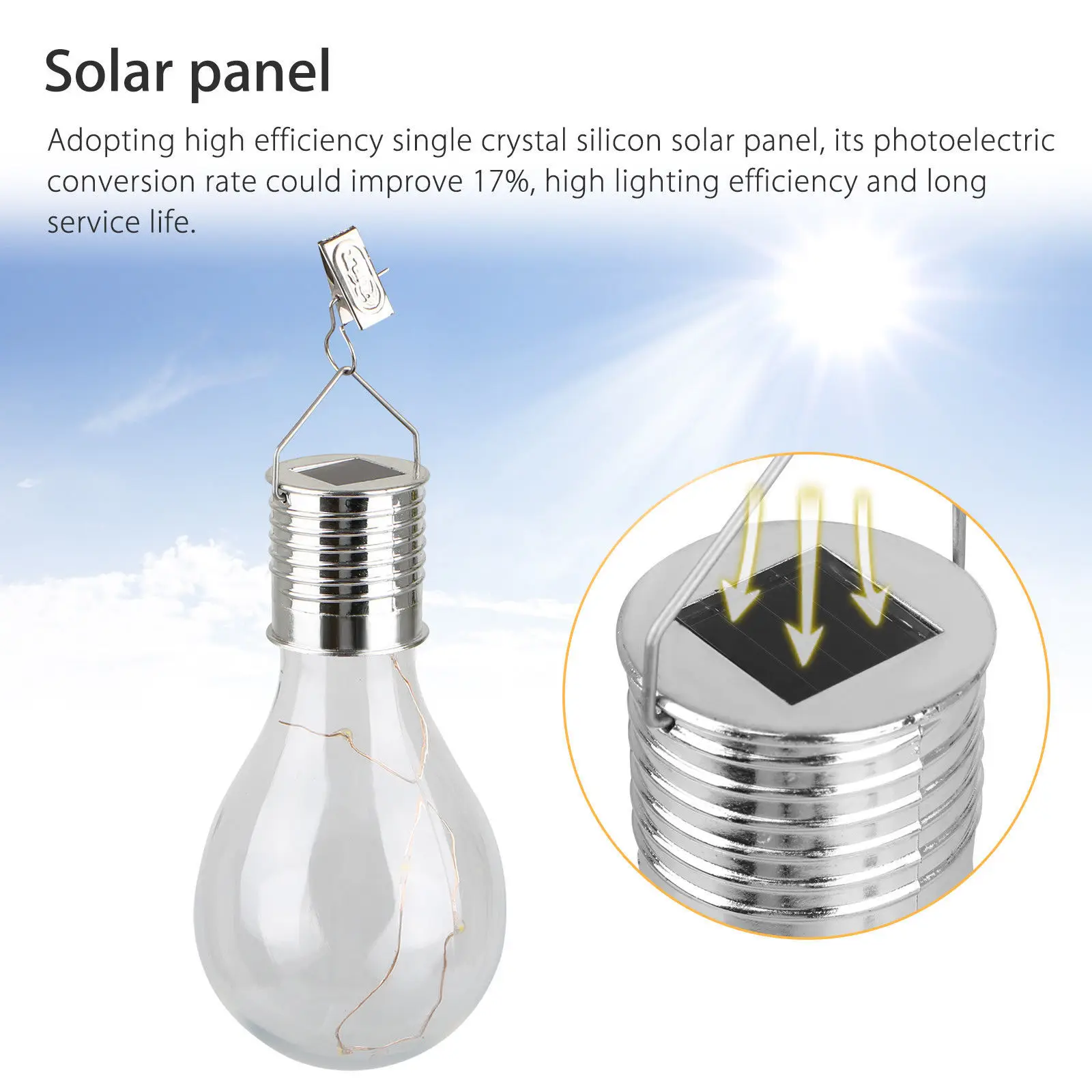 Outdoor Hanging LED Solar Lights Waterproof Rotatable Party