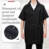 Men's and women's short sleeved thin kitchen waterproof and oil proof cover zippered work clothes aprons coats pet clothes 4