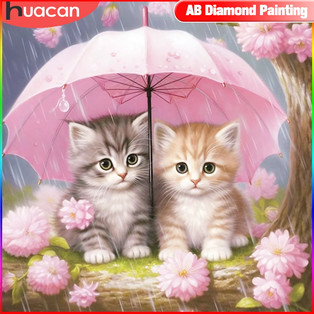 Diamond Painting Gekleurde Kat - De Goedkoopste