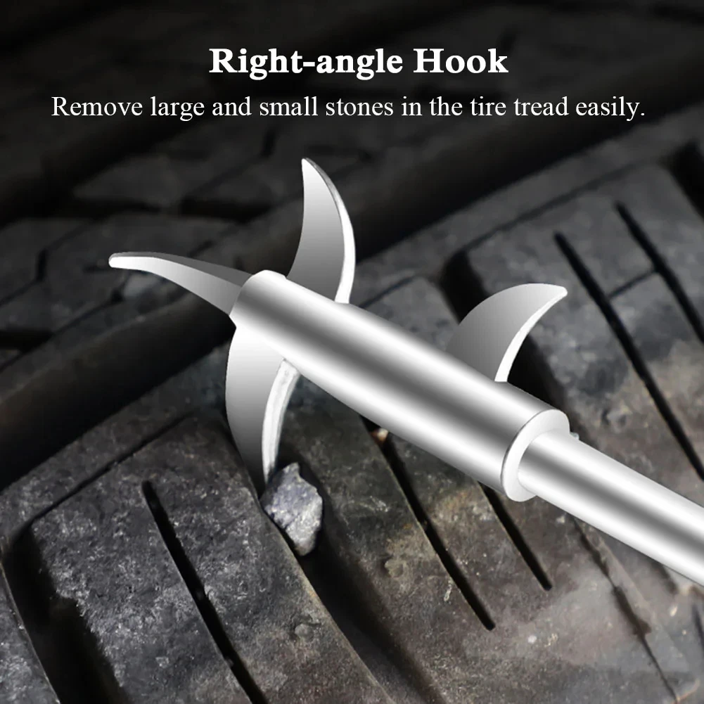 Car Tire Repair Cleaning Hook Screwdriver Accessory Tire Stone Cleaner Stone Remover Cleaning Tool Repair Tools