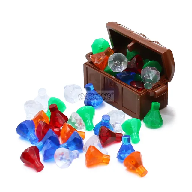 MARUMINE Diamonds Treasure Box Compatible 30153 4738 & 4739 MOC Bricks Model Classic Building Blocks Pirates Accessories 5