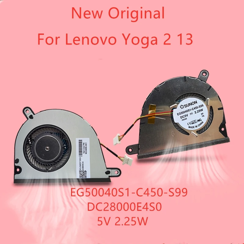 

New Original Laptop CPU Cooling Fan For Lenovo Yoga 2 13 fan EG50040S1-C450-S99 DC28000E4S0 5V 2.25W