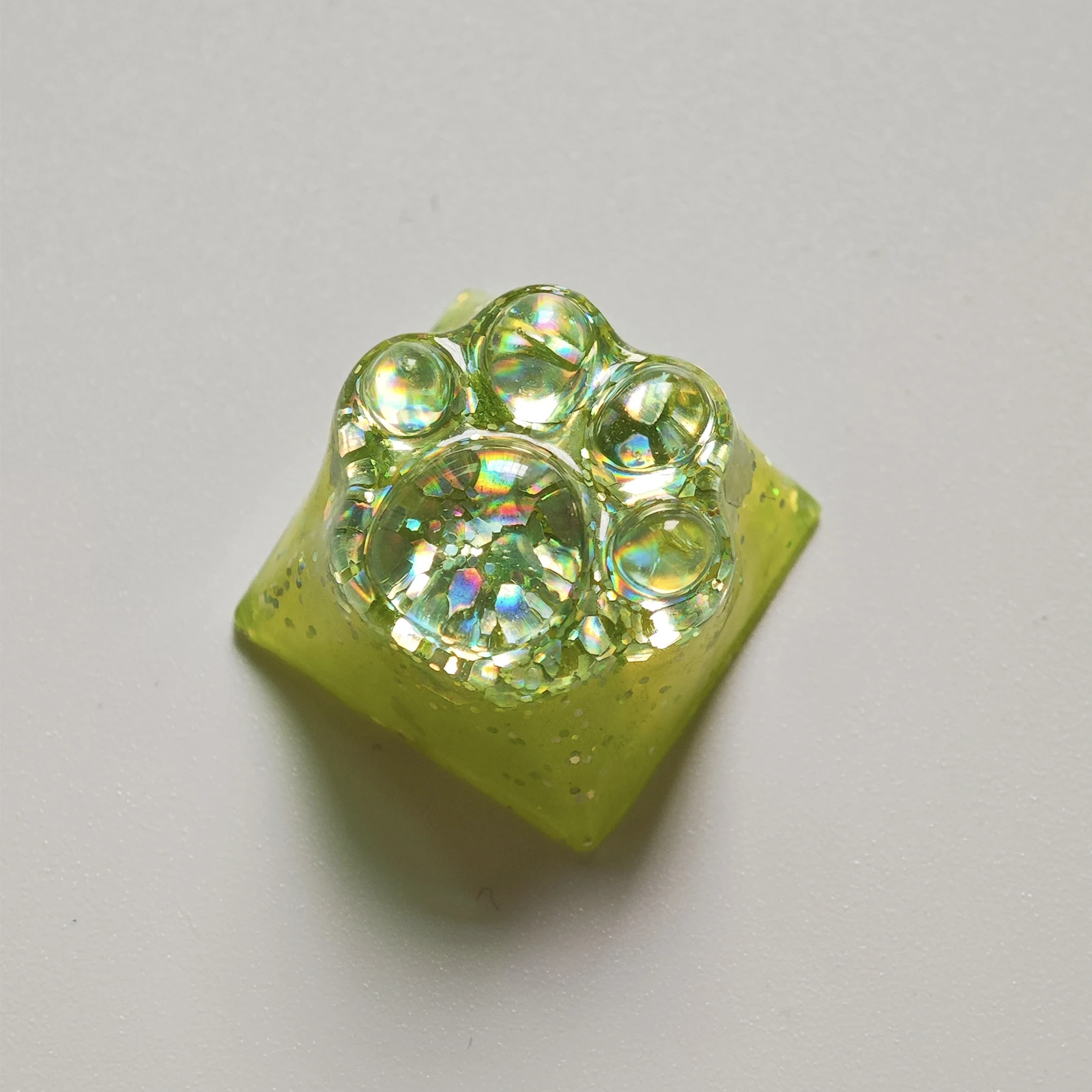 Backlit Cat Paw Crystal Keycap - Cute DIY Personalized Key Caps