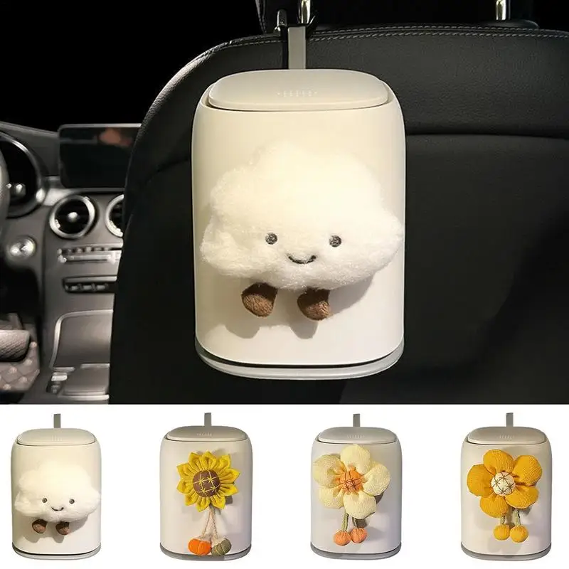 

Car Trash Can Mini Trash Can For Car Leak-Proof Organizer Garbage Can Interior Cleaning Multipurpose Trash Bin For Car interior