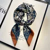 Red Small Square Scarf Women's Silk Scarf 70cm Letter Printed Scarf Square Shoulder Scarf Wholesale Headscarf Hair Accessories 6