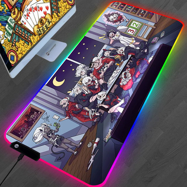 Mouse Pad Computer Accessories Pc Gamer Keyboard Backlight Mat Xxl Ковер Gaming Laptop Mousepad Computers RGB Carpet