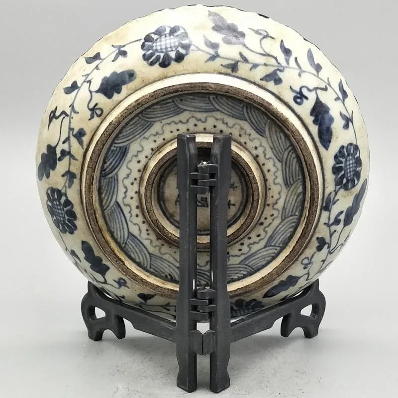Ancient Jingdezhen Porcelain Blue and White Porcelain Kirintu Porcelain Plate Living Room Ceramic Bowl Antique Folk Collection 3