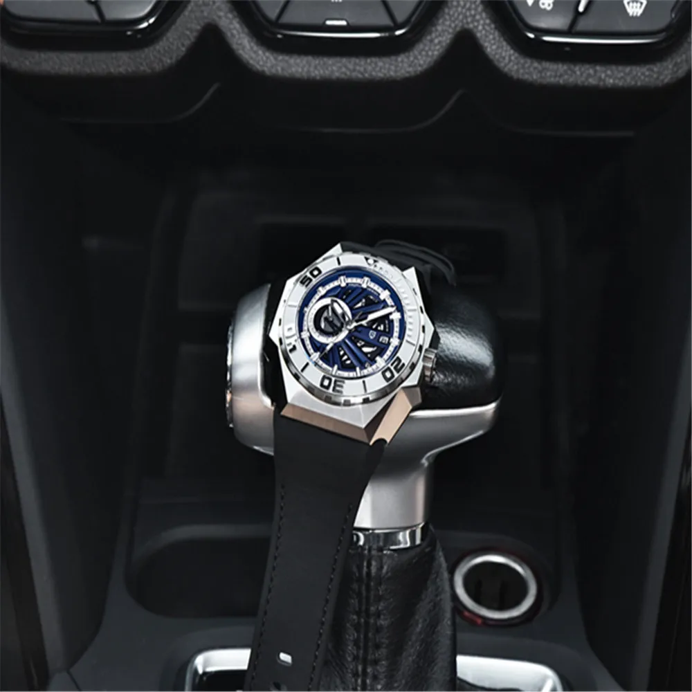 PAGANI DESIGN Top Luxury Men's Mechanical Watch 47mm Stainless Steel Sapphire Waterproof Hollow Leather Chronometer Reloj Hombre