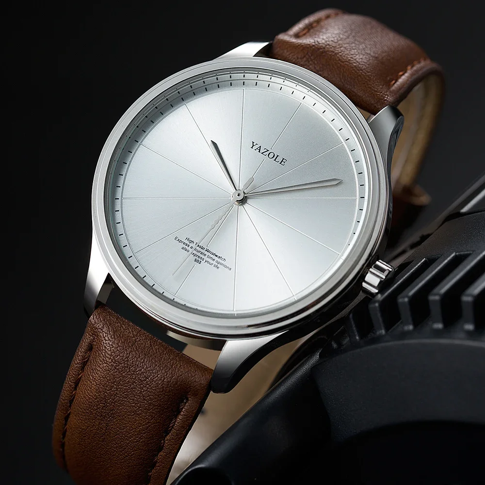 Luxury Men's Quartz Watch with Leather Strap - Elegant Business Style