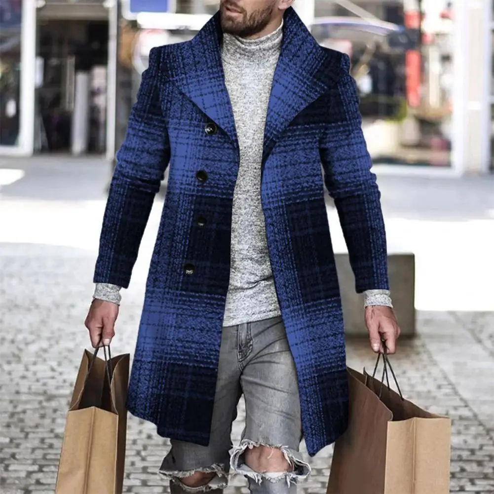 Mens Coat Winter 6 Colors Casual Formal Trench Jacket Plus Size S-3Xl Outdoor