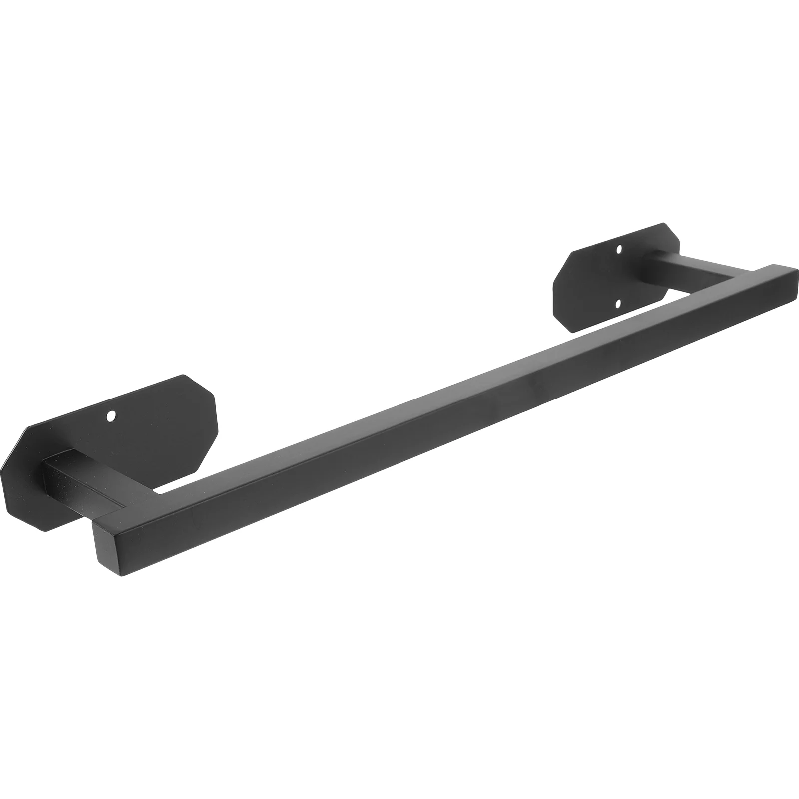 Towel Racks Wall-mounted Stainless Steel Bathroom Bar (octagonal-40cm Single Pole-black) Shower Holder Door Bars for Holders