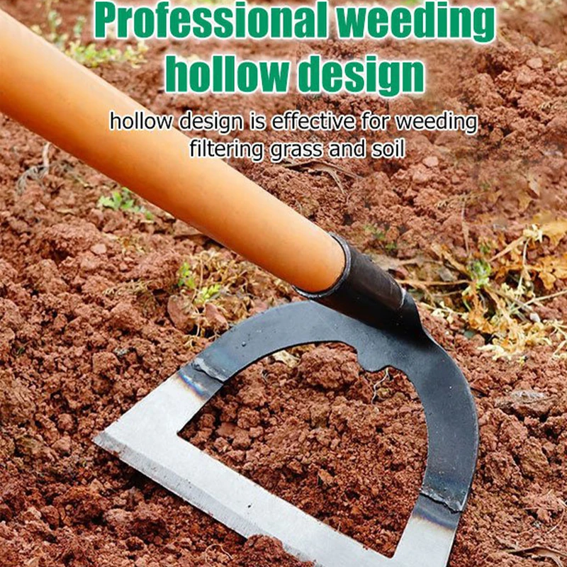 Hoe Hollow hoe Thickened manganese steel weeding hoe Hoe Farm Tool Gardening And Weeding Handheld steel weeding Weeding Rake