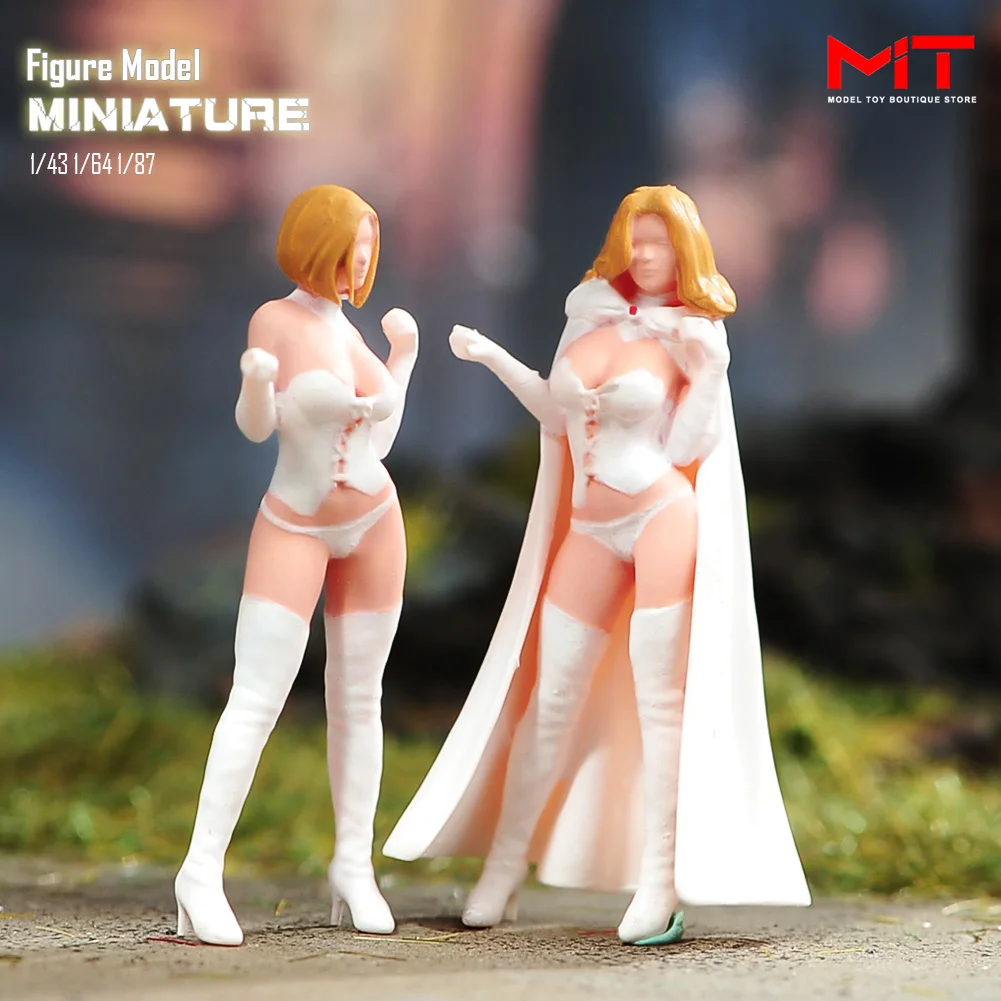 Figurine Fille Agenouillée échelle 1/87, 1/64, 1/43 - Pour Dioramas Et Maquettes De Voitures