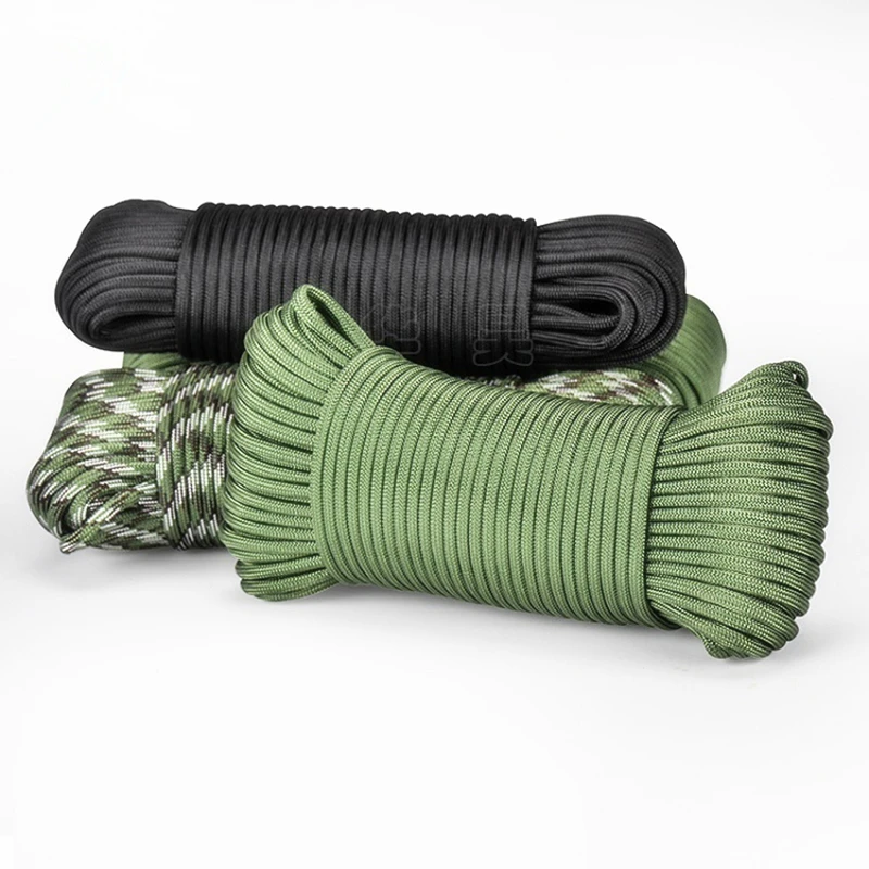 10yards/Lot 4mm 550 Paracord Parachute Cord Lanyard Tent Rope Guyline Mil Spec Type For Hiking Camping nylon cord nylon rope