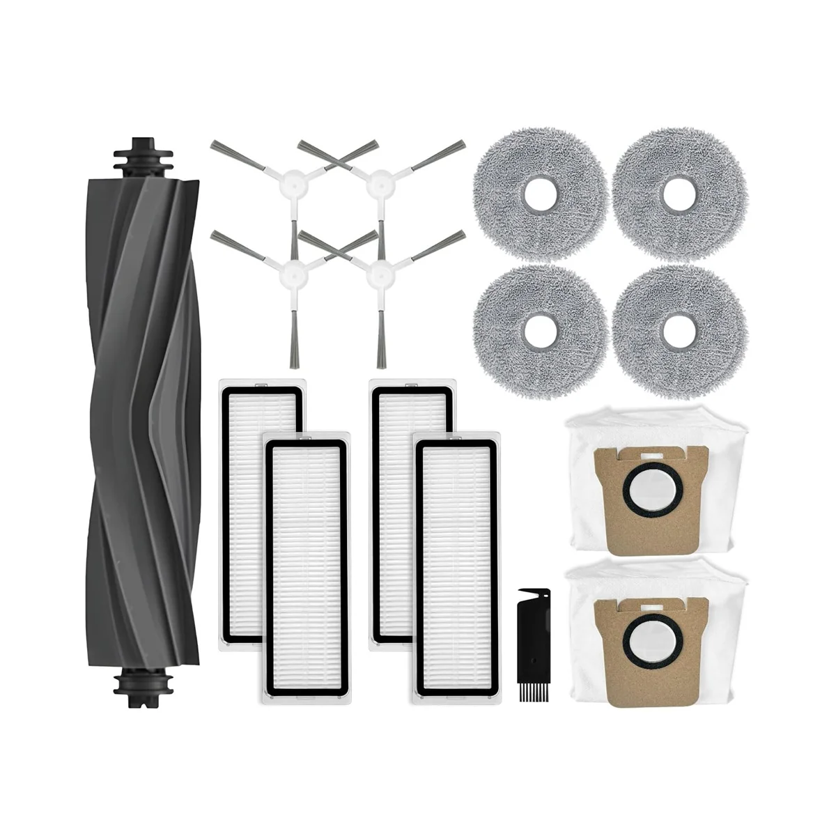 

Replacement Parts Compatible for Dreame L10S Ultra / L10 Ultra Robot Vacuum Cleaner Accessories, Main Brush,Dust Bags