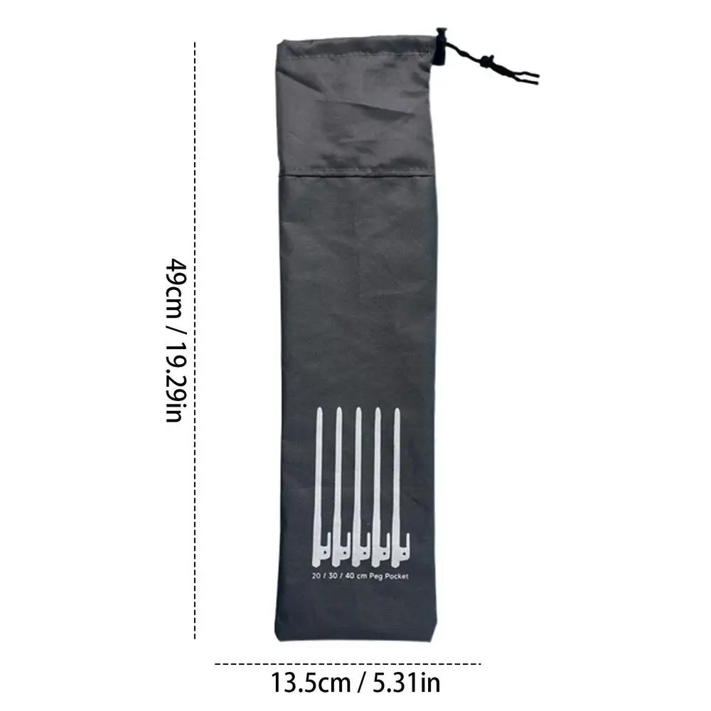 Description Picture 4 of item20/30/40CM Tent Nail Bag Portable Outdoor Camping Tent Pegs Nail Stakes Storage Drawstring Bag Case Pouch For Picnic Floor Nail