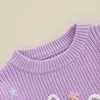 Toddler Baby Girl Boy Knitted Sweater Big Sister Pullover Sweatshirt Chunky Sweaters Sister Matching Outfit 4