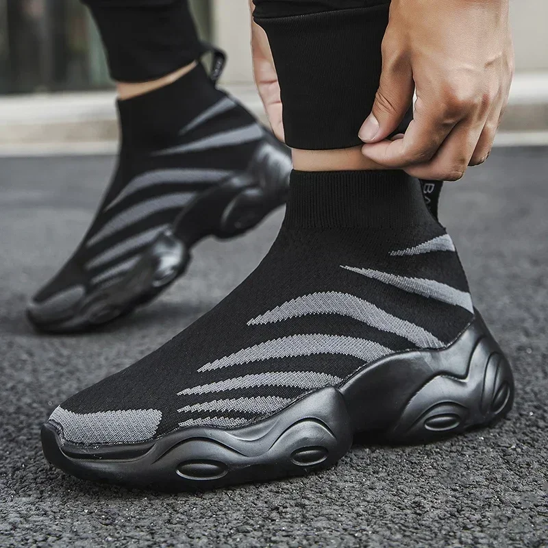 Men Fashion Socks Shoes Women Casual Boots Trendy Male Sports Shoes Thick Bottom Spring Autumn Winter Models Couples Large Size 3