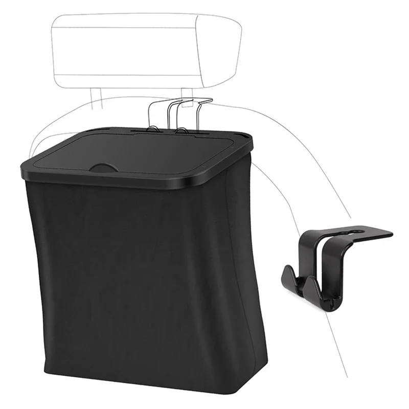 Car Trash Can Bin, Car Accessories Organizer, Garbage Cars Storage Pockets, For Trash Can, Closeable, Waterproof Outer Skin, Portable, car trash can