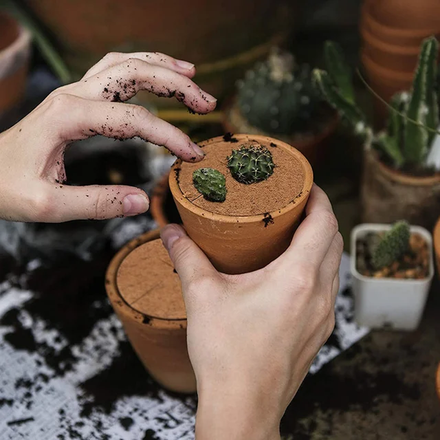 12 Db Virág Edény Kókuszszőnyeg Kerek Ültetett Fák Öntöző Gyűrű Talajtakaró Kókuszdió Kézműves Párnák Kókuszszálas Kókuszfedele - Image 2