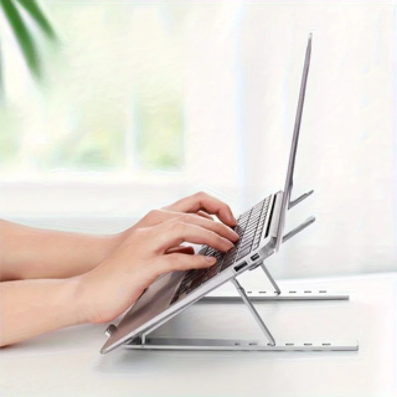 노트북 스탠드, 이중층 수직 접이식 방열 스탠드, 데스크탑 알루미늄 합금 리프팅 서스펜션 스탠드