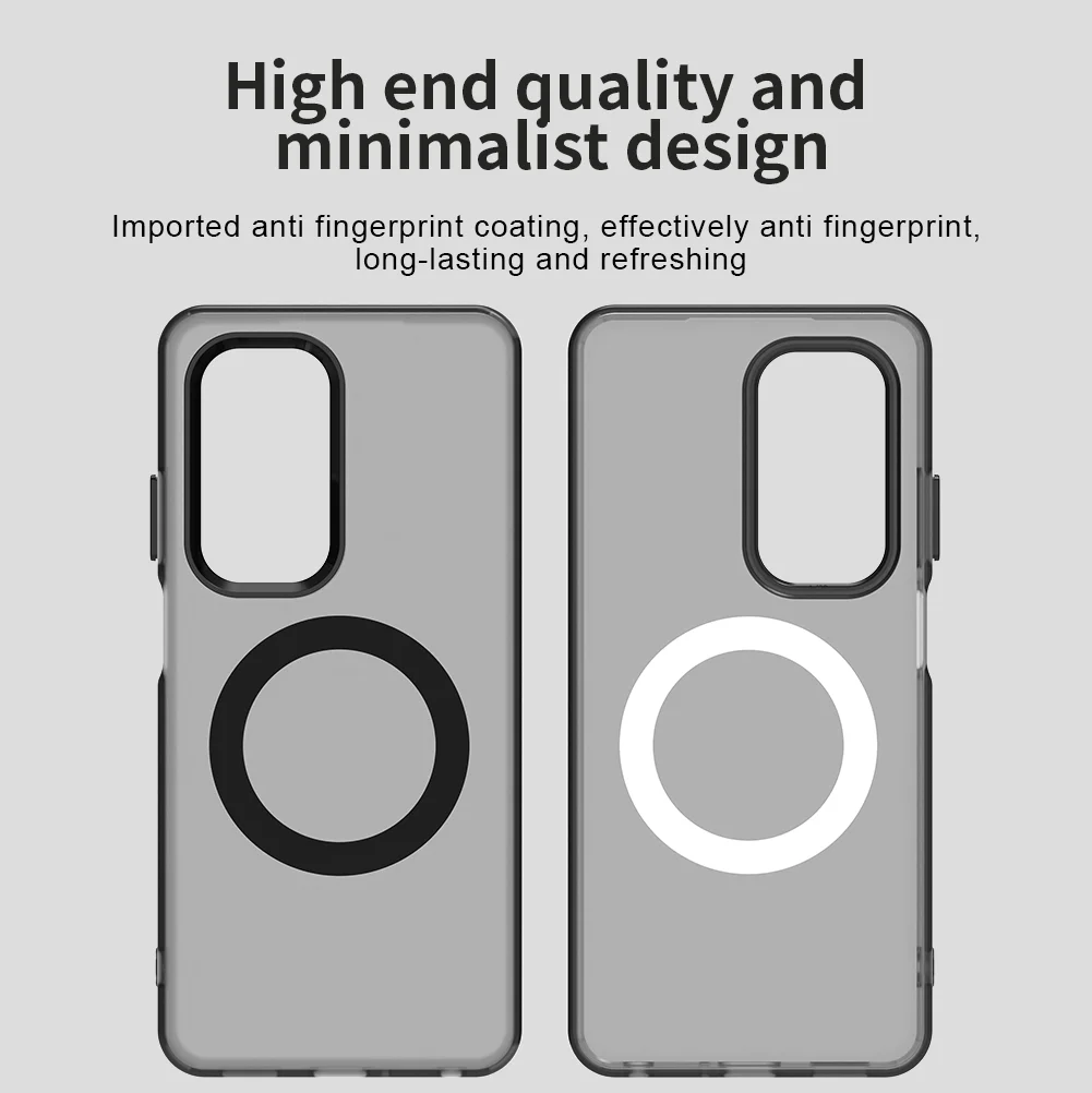 Magnetic Wireless Charging Case with Transparent Candy Color Back Shell