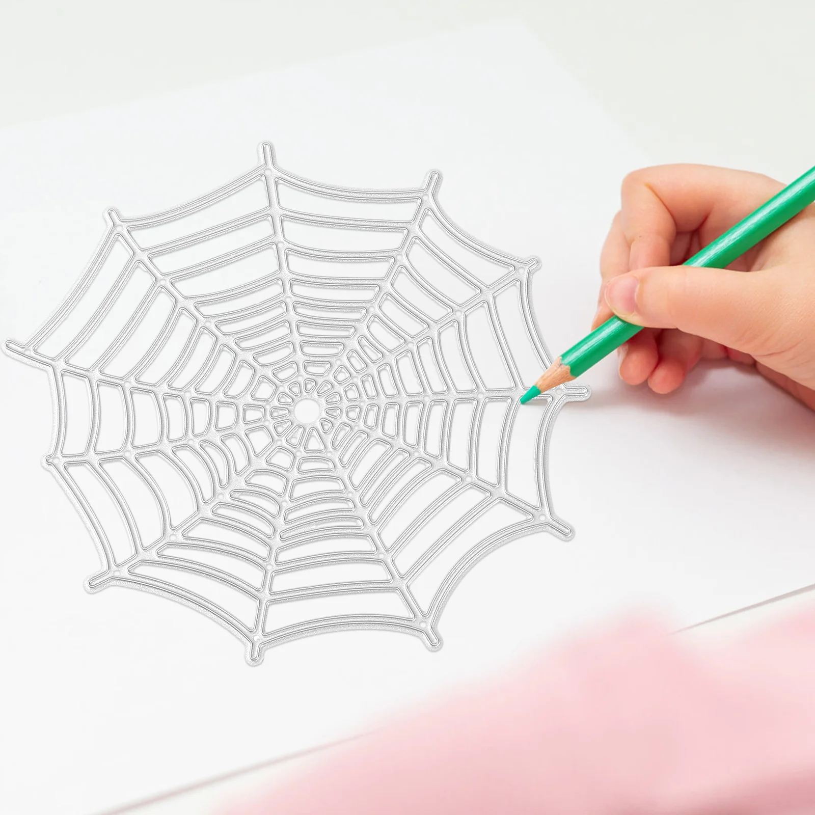 2 Pcs Spider Web Die Carbon Steel Cutting Dies Chic Halloween Embossing Template Metal Cuts