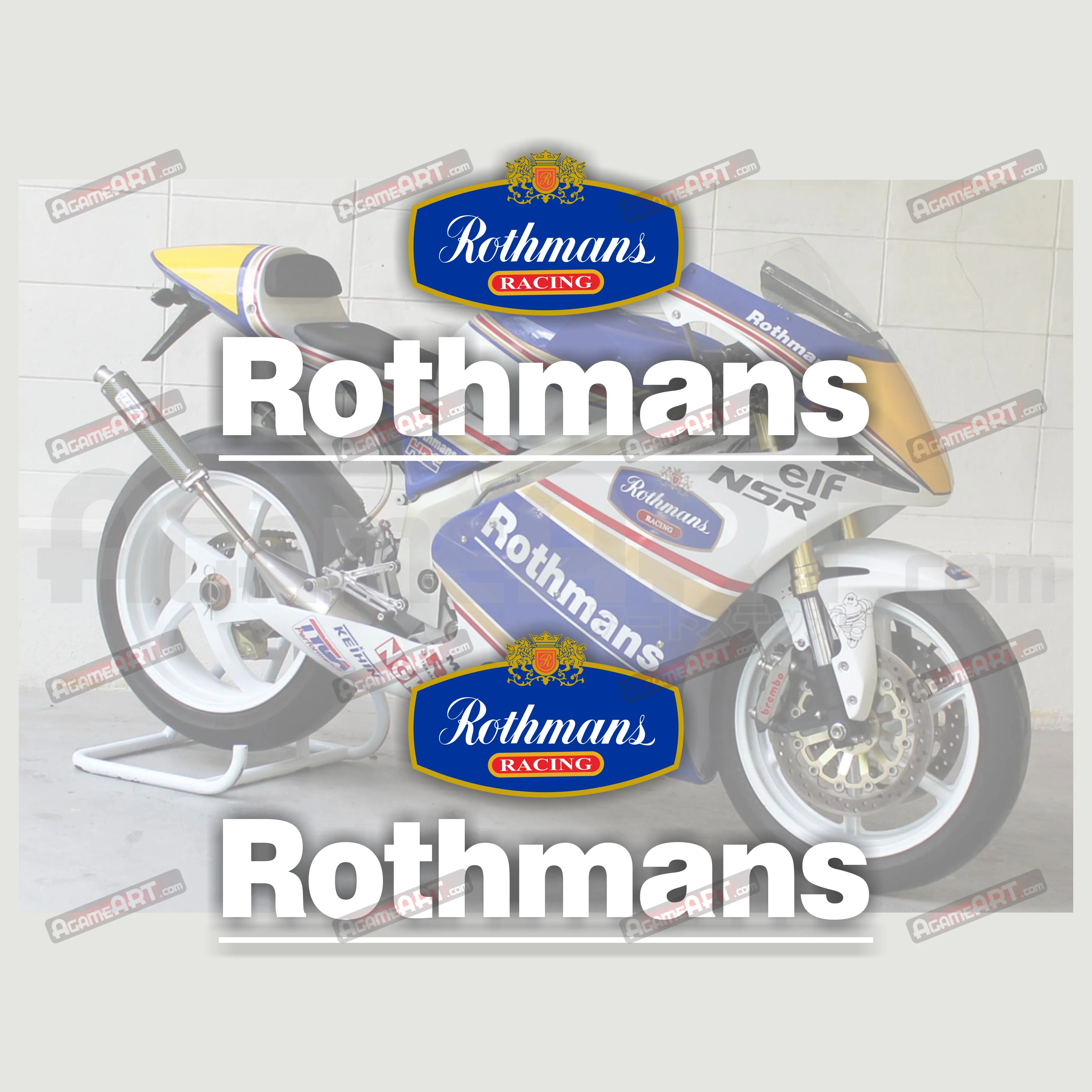 For Honda NSR250R NSR500 SP Rothmans Waterproof Decorative Printed