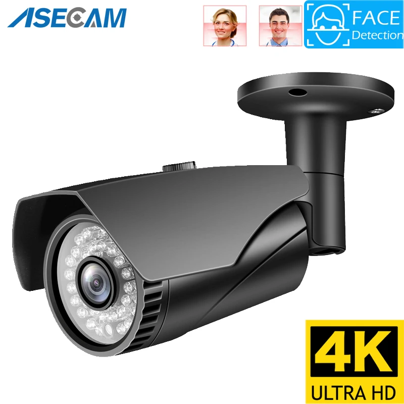 

8MP 4K IP Camera Outdoor Ai Face Detection H.265 Onvif Gray Bullet Night Vision 5MP POE Human CCTV Security Camera Xmeye RTSP